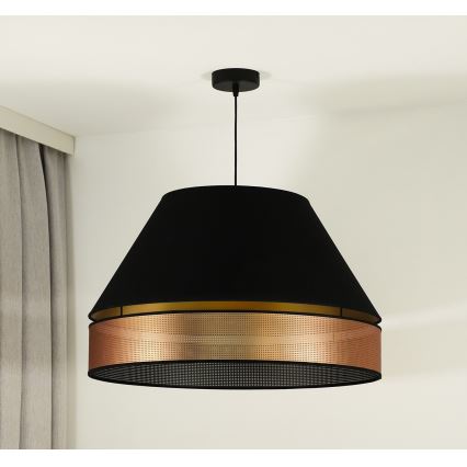 Lustră pe cablu COPPER Duolla SHINY 1xE27/15W/230V d. 60 cm negru/cupru