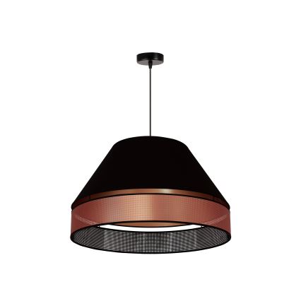 Lustră pe cablu COPPER Duolla SHINY 1xE27/15W/230V d. 60 cm negru/cupru