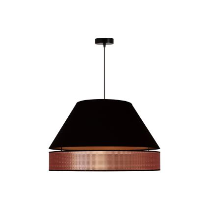 Lustră pe cablu COPPER Duolla SHINY 1xE27/15W/230V d. 60 cm negru/cupru