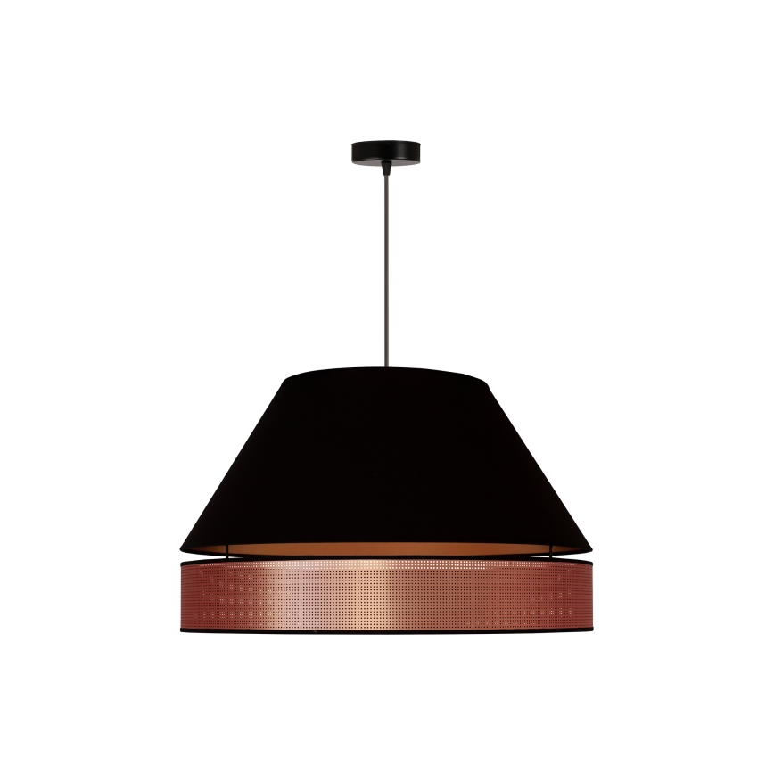 Lustră pe cablu COPPER Duolla SHINY 1xE27/15W/230V d. 60 cm negru/cupru