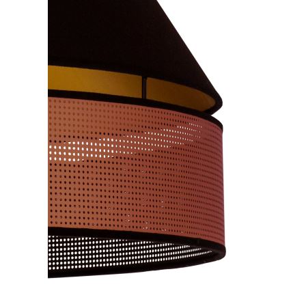 Lustră pe cablu COPPER Duolla SHINY 1xE27/15W/230V d. 60 cm negru/cupru