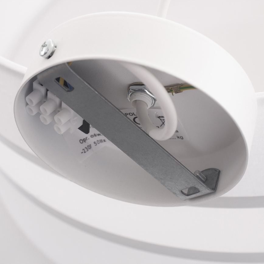 Lustră pe cablu CORAL 1xE27/60W/230V alb