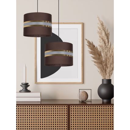 Lustră pe cablu CORAL 1xE27/60W/230V d. 20 cm maro