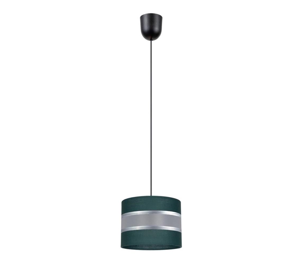 Lustră pe cablu CORAL 1xE27/60W/230V d. 20 cm verde
