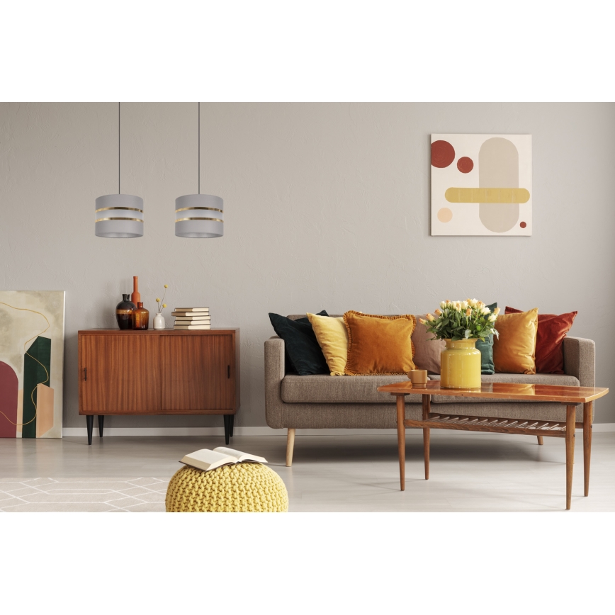 Lustră pe cablu CORAL 2xE27/60W/230V gri