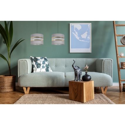 Lustră pe cablu CORAL 2xE27/60W/230V gri