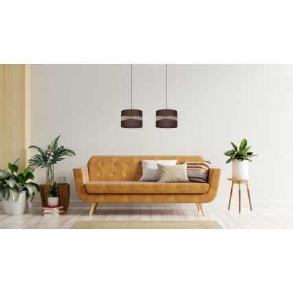 Lustră pe cablu CORAL 2xE27/60W/230V maro