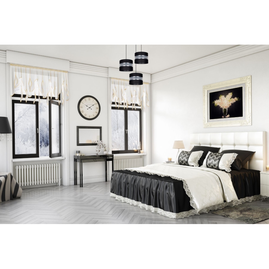 Lustră pe cablu CORAL 3xE27/60W/230V negru/crom d. 45 cm