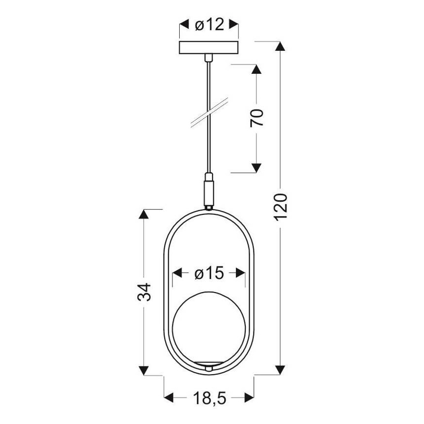 Lustră pe cablu CORDEL 1xG9/28W/230V neagră