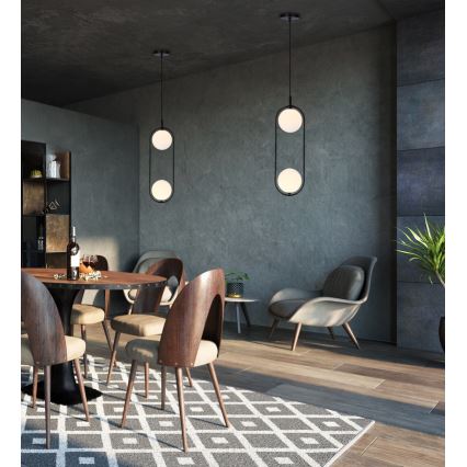 Lustră pe cablu CORDEL 2xG9/28W/230V neagră