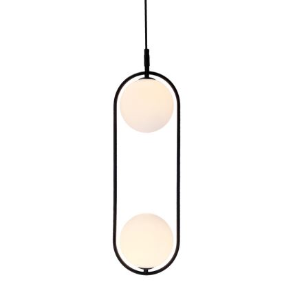 Lustră pe cablu CORDEL 2xG9/28W/230V neagră