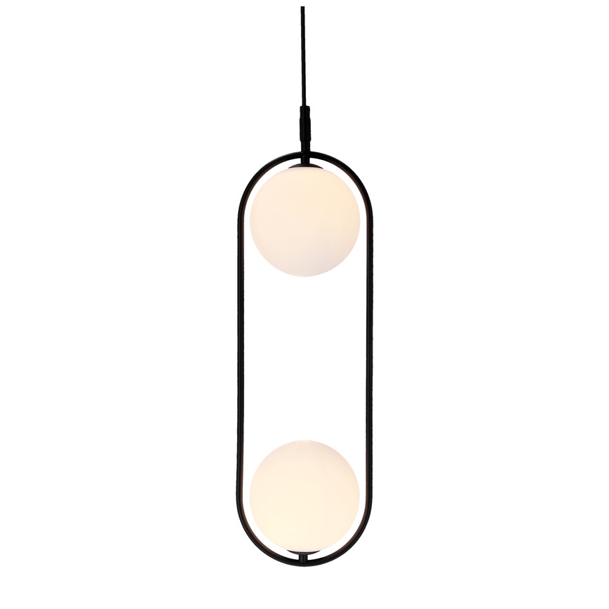 Lustră pe cablu CORDEL 2xG9/28W/230V neagră