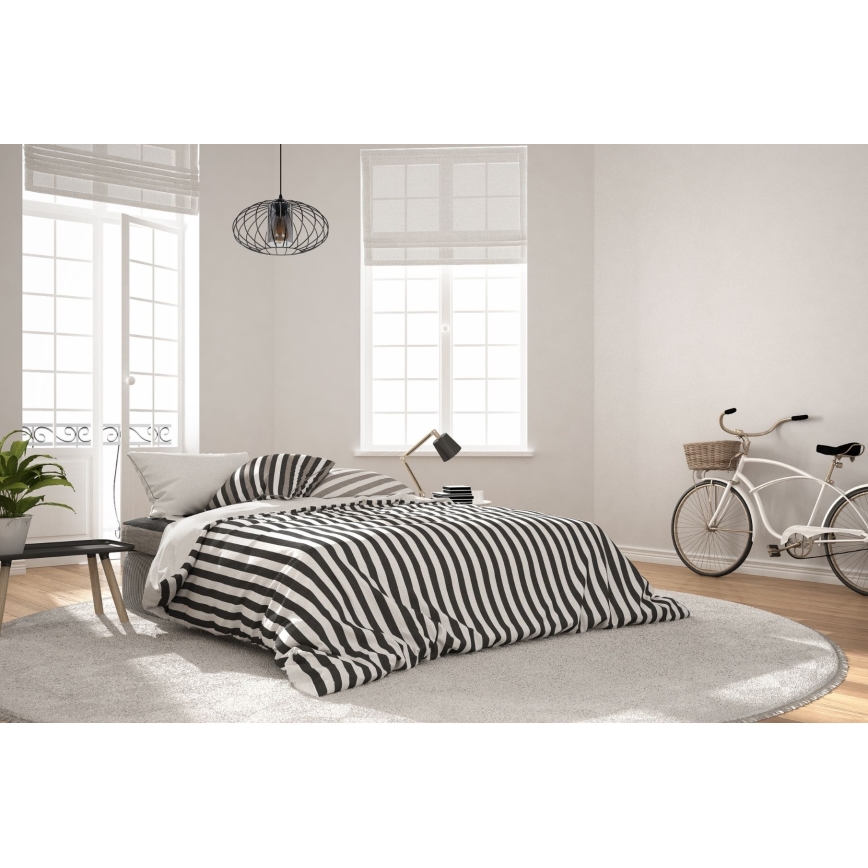 Lustră pe cablu CORRINI 1xE27/60W/230V d. 34 cm negru/gri