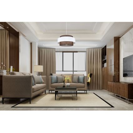 Lustră pe cablu CORSA 1xE27/60W/230V alb/maro