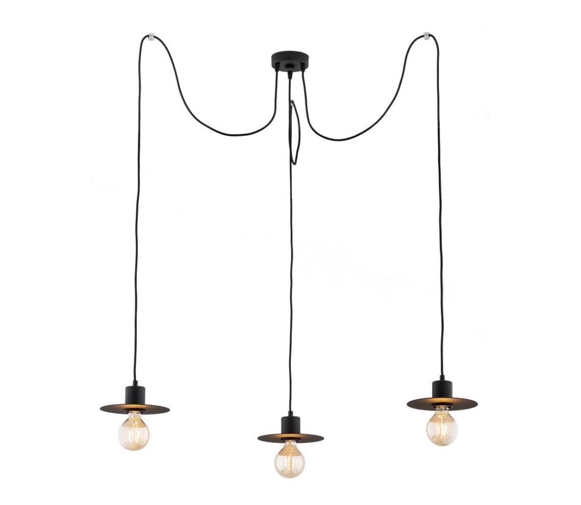 Lustră pe cablu CORSO 3xE27/15W/230V neagră Argon 1377