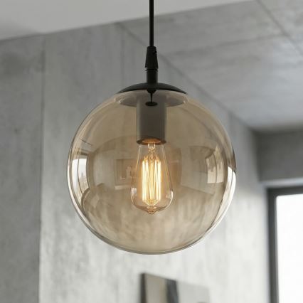 Lustră pe cablu COSMO 1xE14/10W/230V d. 14 cm negru/bej