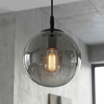Lustră pe cablu COSMO 1xE14/10W/230V d. 14 cm negru/gri