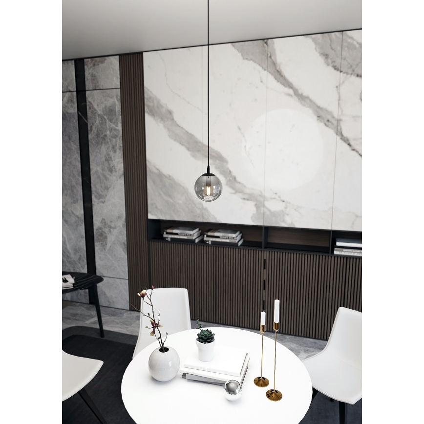 Lustră pe cablu COSMO 1xE14/10W/230V d. 14 cm negru/gri