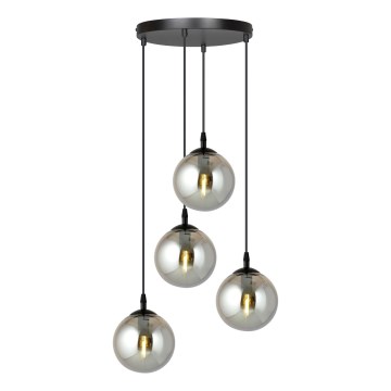 Lustră pe cablu COSMO 4xE14/10W/230V d. 40 cm negru/gri