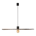 Lustră pe cablu COSTAS 1xE27/15W/230V d. 100 cm neagră/ratan FARO 68590-70
