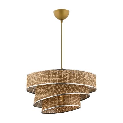 Lustră pe cablu COUPER 1xE27/60W/230V maro/crom lucios