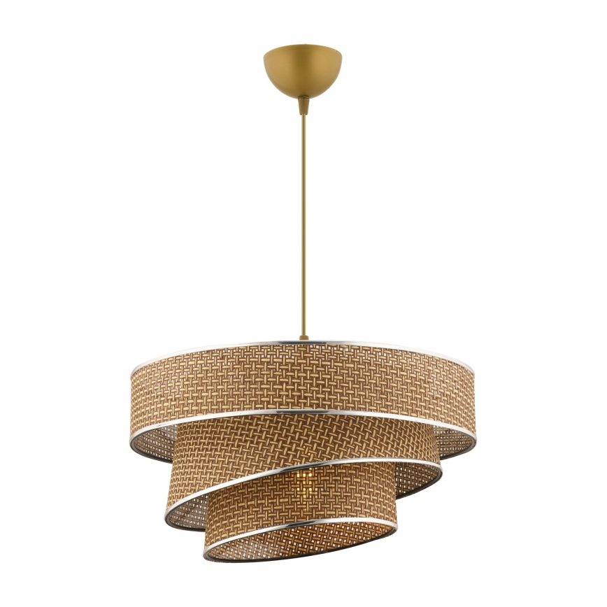 Lustră pe cablu COUPER 1xE27/60W/230V maro/crom lucios