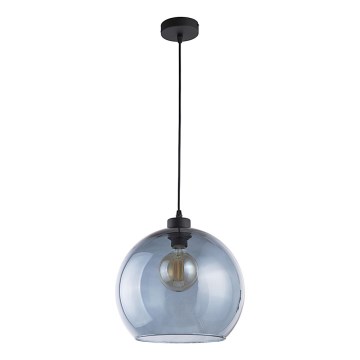 Lustră pe cablu CUBUS 1xE27/60W/230V albastră