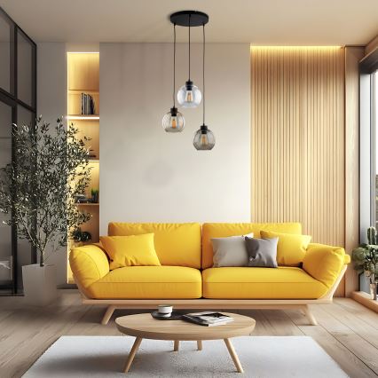 Lustră pe cablu CUBUS 3xE27/60W/230V