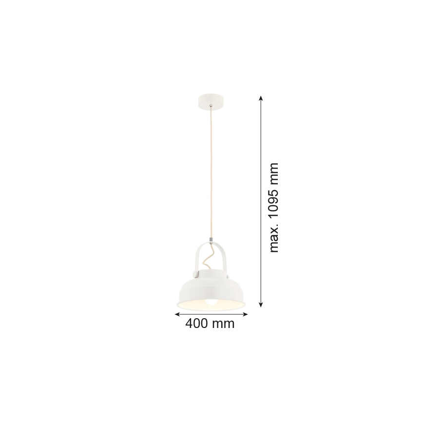 Lustră pe cablu DAKOTA 1xE27/15W/230V alb Argon 8284