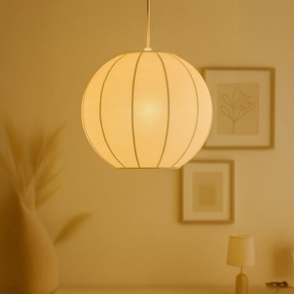 Lustră pe cablu DANA 1xE27/15W/230V, Ø 25 cm, alb