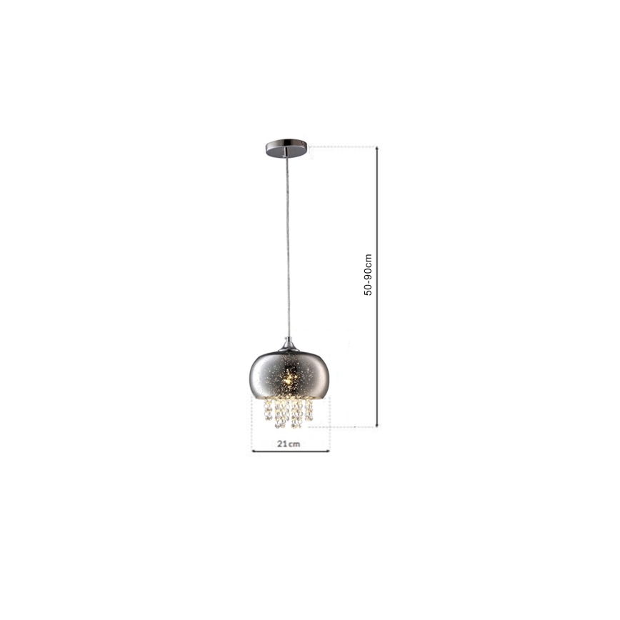 Lustră pe cablu de cristal STARLIGHT 1xE14/40W/230V