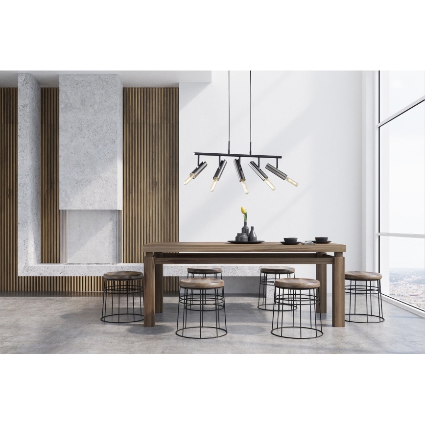 Lustră pe cablu DEAN 5xE27/25W/230V Fischer & Honsel 60369