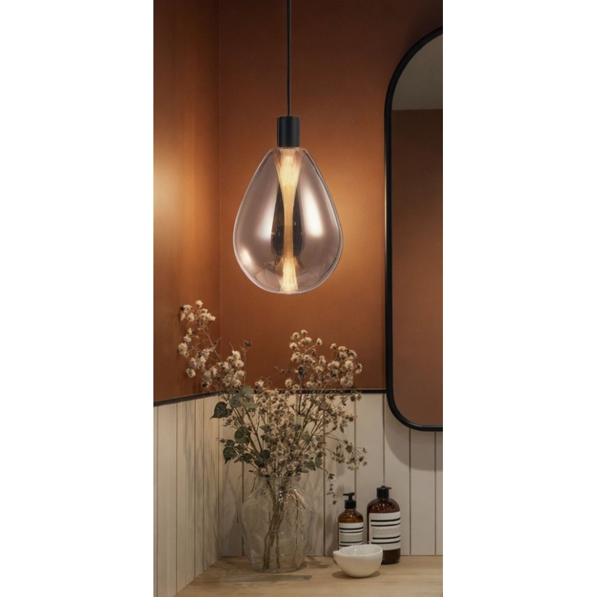 Lustră pe cablu DENSO 1xG9/5W/230V Ø 20 cm cupru/negru