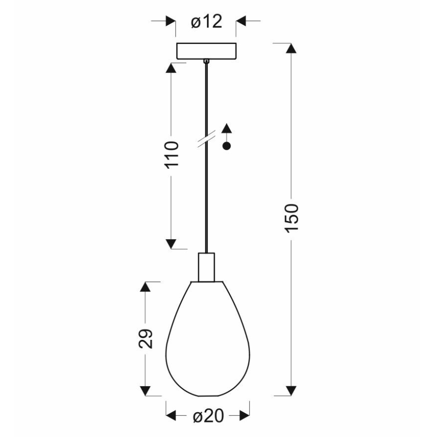 Lustră pe cablu DENSO 1xG9/5W/230V Ø 20 cm cupru/negru