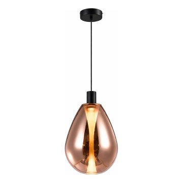 Lustră pe cablu DENSO 1xGU10/10W/230V Ø 30 cm cupru/negru