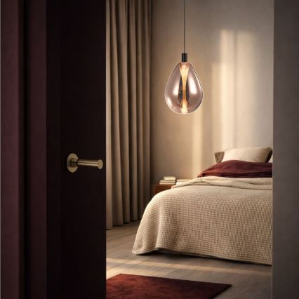 Lustră pe cablu DENSO 1xGU10/10W/230V Ø 30 cm cupru/negru