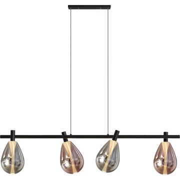 Lustră pe cablu DENSO 4xG9/5W/230V, crom negru/cupru