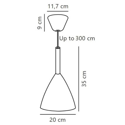 Lustră pe cablu DFTP by Nordlux PURE 1xE27/40W/230V d. 20 cm alb