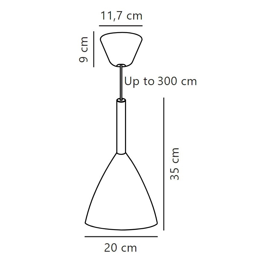 Lustră pe cablu DFTP by Nordlux PURE 1xE27/40W/230V d. 20 cm alb