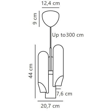 Lustră pe cablu DFTP by Nordlux ROCHELLE 3xGU10/15W/230V
