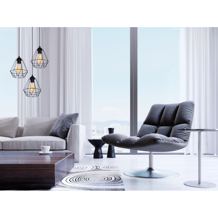 Lustră pe cablu DIAMENT 3xE27/60W/230V