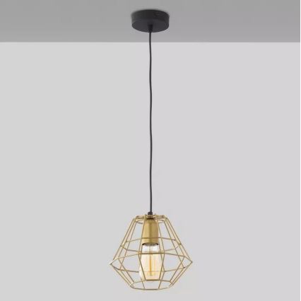 Lustră pe cablu DIAMOND 1xE27/60W/230V auriu