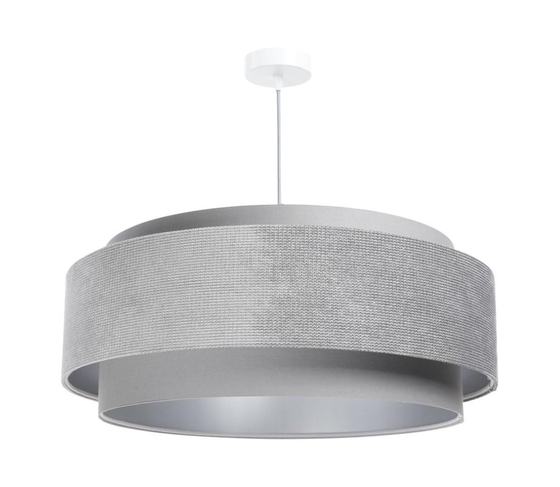 Lustră pe cablu DOBLO 1xE27/60W/230V gri/argintiu