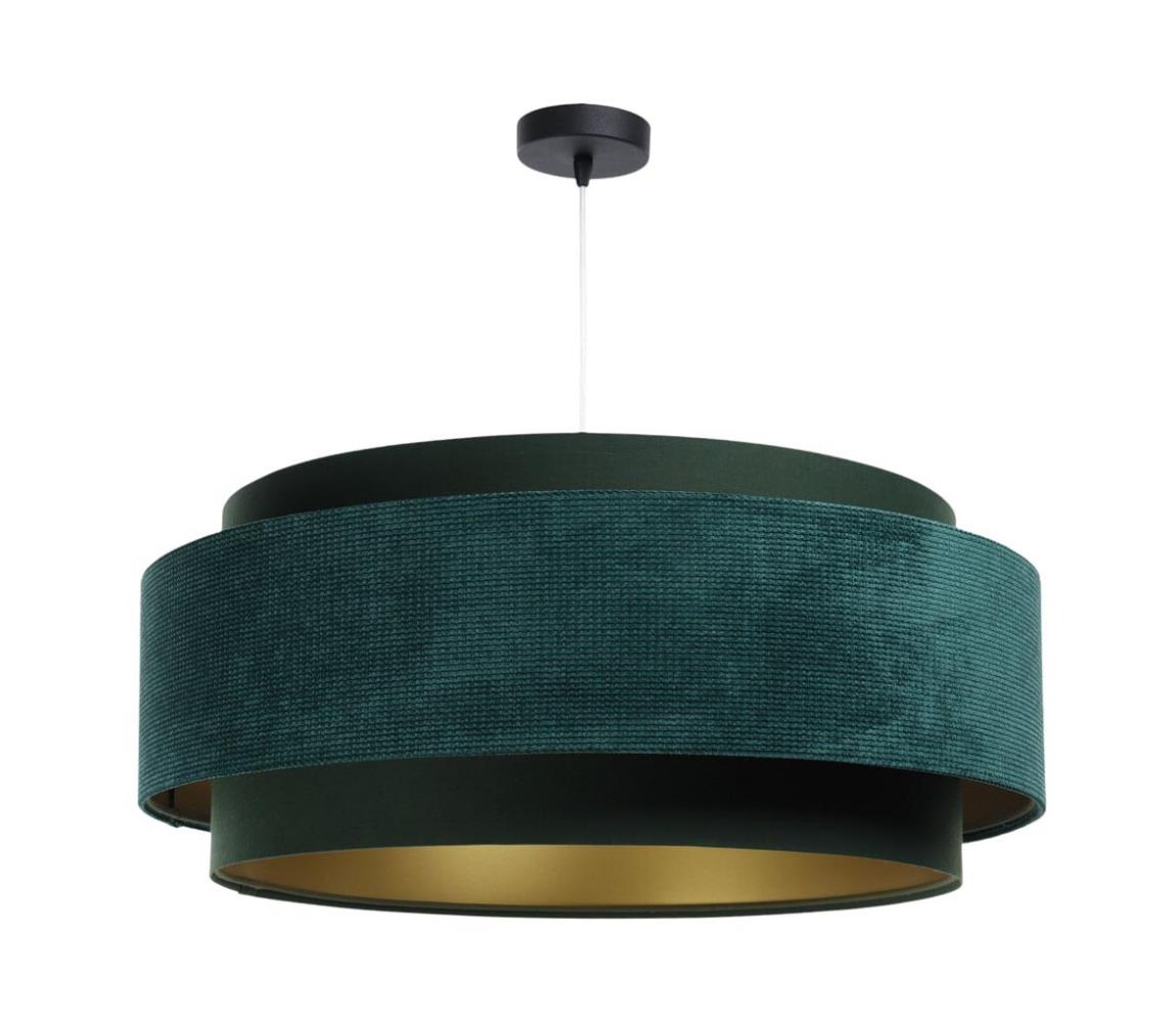 Lustră pe cablu DOBLO 1xE27/60W/230V d. 60 cm verde/auriu