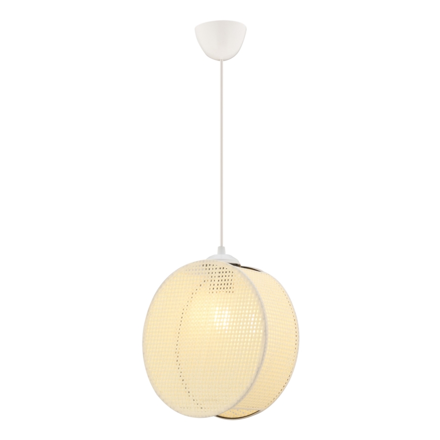 Lustră pe cablu DRUM 1xE27/60W/230V crem