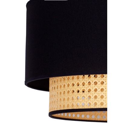 Lustră pe cablu Duolla BOHO 1xE27/15W/230V d. 45 cm negru/ratan