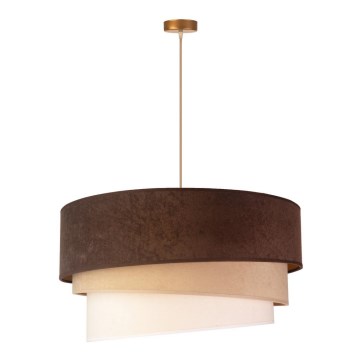 Lustră pe cablu Duolla DEVON 1xE27/40W/230V d. 45 cm maro/bej