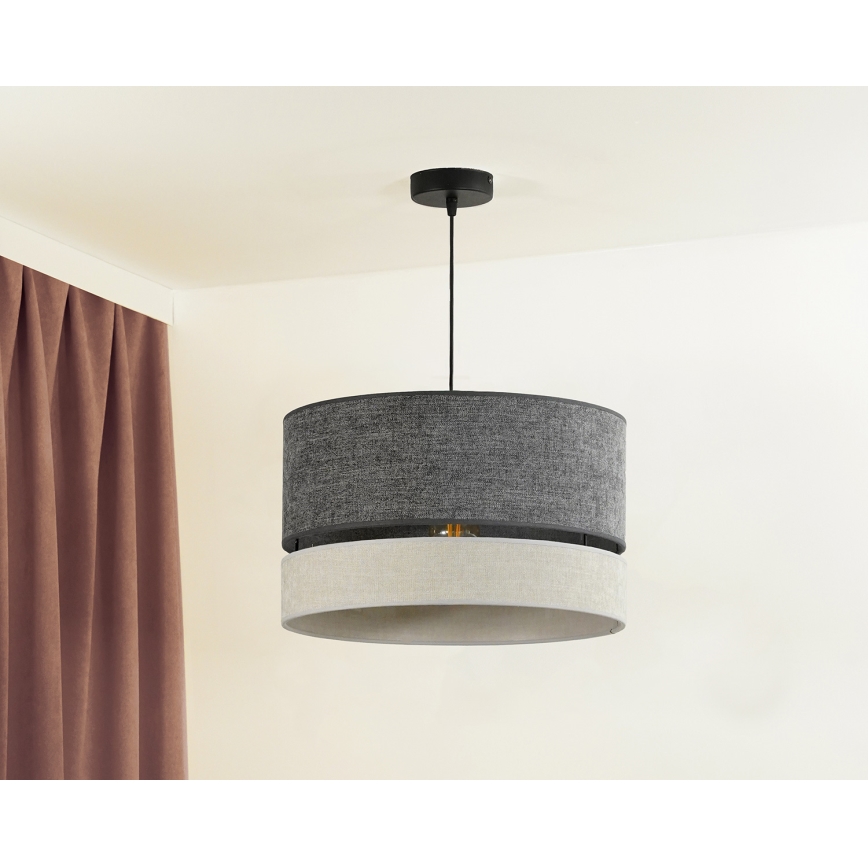 Lustră pe cablu Duolla DOUBLE 1xE27/15W/230V d. 40 cm gri