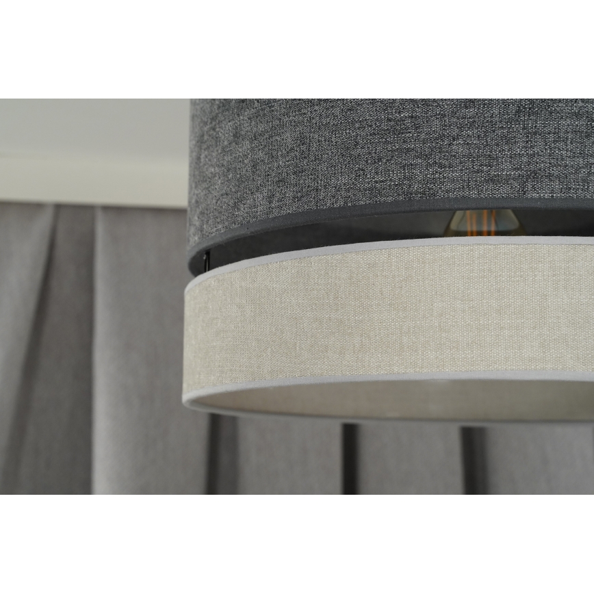 Lustră pe cablu Duolla DOUBLE 1xE27/15W/230V d. 40 cm gri