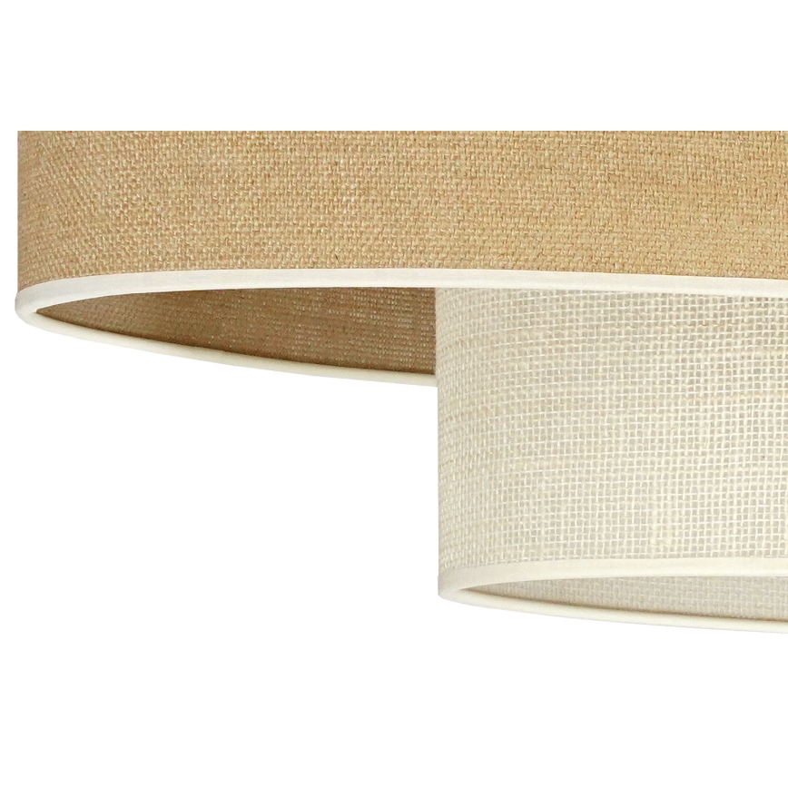 Lustră pe cablu Duolla DOUBLE OVAL YUTE 2xE27/15W/230V maro/crem